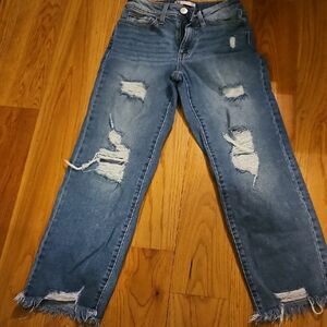 SO Ripped Blue Boyfriend Jeans
